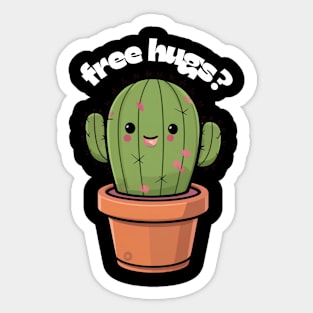 Free Hugs from Cactus Sticker